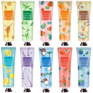 10 Pack Hand Cream for Dry Cracked Hands, Christmas Gifts for Women Teens,Stocking Stuffers for Adults,Teacher Appreciation Gifts, Natural Plant Fragrance Mini Hand Lotion Moisturizing Hand Care Cream - Image 1
